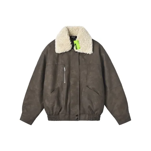 W7H1 Коричневый Унисекс Пуховики