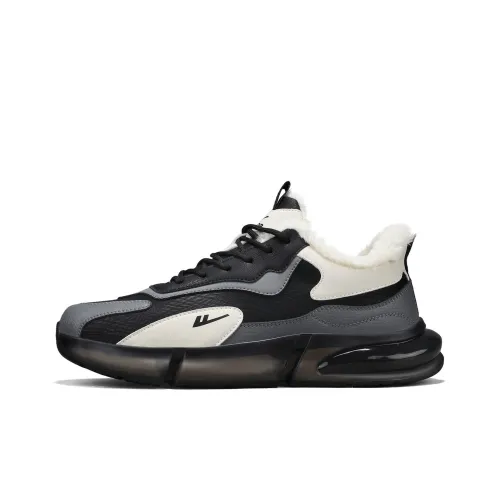 Warrior Термический Амортизация Устойчивость к Износу Противоскользящий Низкий Топ Повседневная Обувь Мужская Черный Рис Серый