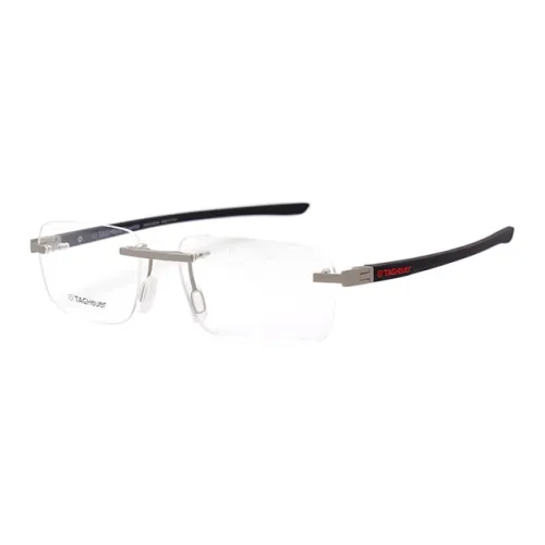 TAG Heuer Прямоугольные Очки с диоптриями Мужские Серебристые Черные Дужки