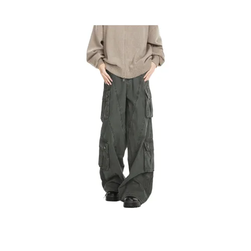 PISYPOX Зеленый Унисекс Повседневные Штаны