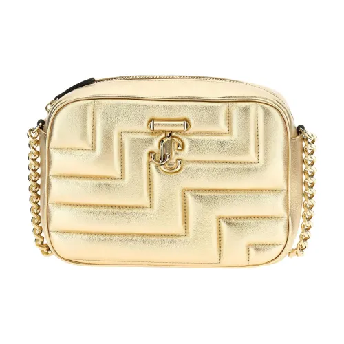 Jimmy Choo Напп Кожа Camera Сумка через плечо Женская Золотая