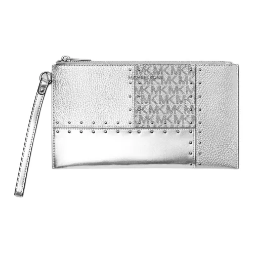 MICHAEL KORS Jet Set Travel ПУ (полиуретан) клатч большой унисекс серебряный