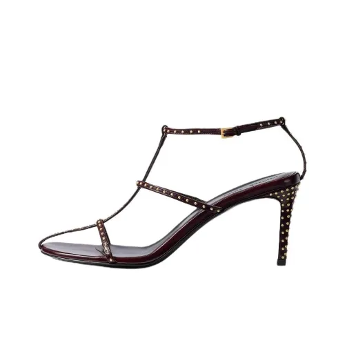 KHAITE Cage One Ремень Сандалии 7,5 см Женские Темно-красный