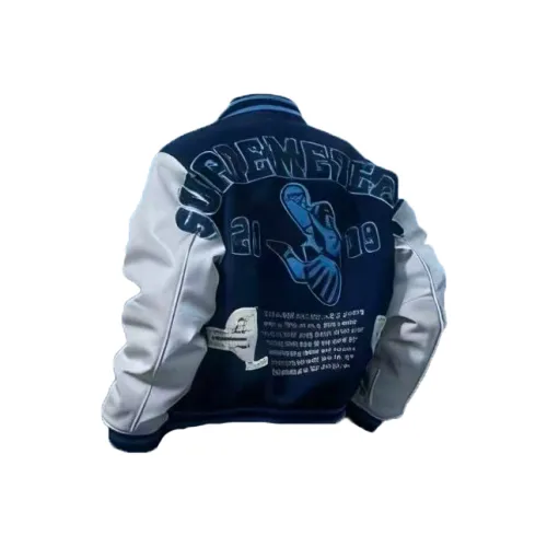 OG96 LAB Темно-синий шерстяной вышивка унисекс куртки