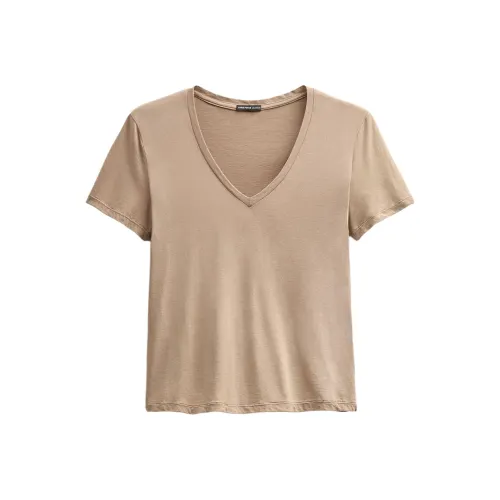 JAMES PERSE Кофе Женские T-рубашки