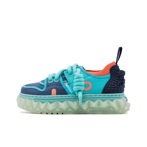 OETZI Canvas Shoes MID Top Light Blue Dark Blue T25121006 Women's