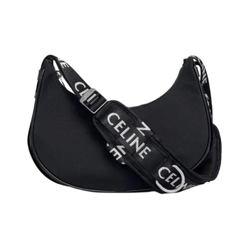 CELINE AVA Нейлоновая Сумка через плечо среднего размера женская черная