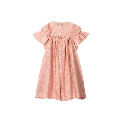 FENDI Розовые Платья для Девочек