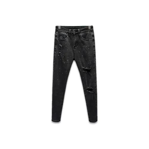 YONGYAN Мужские черные джинсы