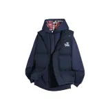 Темно-синий хлопковый жилет