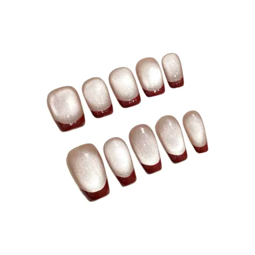 SHANGSHIQIN Французский Премиум Кошачий глаз Осветляющий Короткий Claws 20mm Короткий LADDER Телесный Однотонный