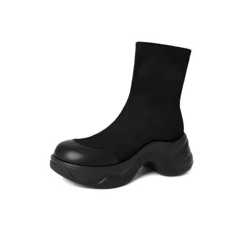 CAMEIDO 7,5cm Эластичные ботинки 7,5cm Женские Черные