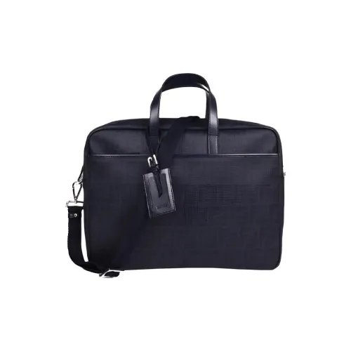 FENDI Холст и кожа Сумка Мужская Черная Серый