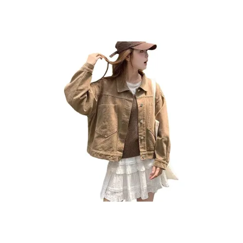 TLONELY1 Хаки Женские Джинсовые Куртки