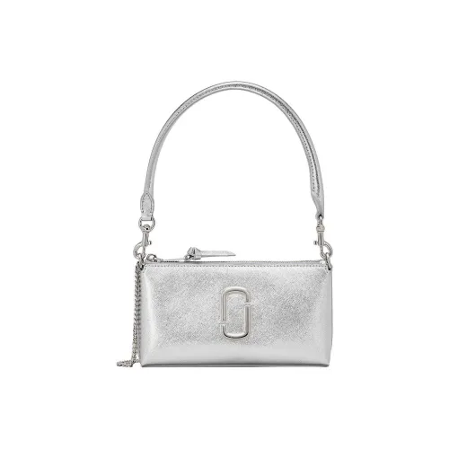 MARC JACOBS Snapshot Saffiano кожа плечевая сумка женская серебряная