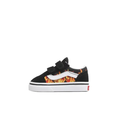 Vans Old Skool V Низкий Топ Поддержка Обувь для малышей Черный Infant And Toddler