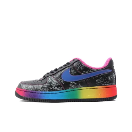 Nike Air Force 1 COLETTE Low Топ Скейтборд Кроссовки Мужской Черный Синий Радужный