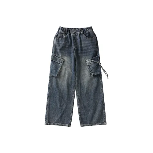 Meter Джинсы Осенний Зимний Комплект Повседневные Брюки Прямой крой