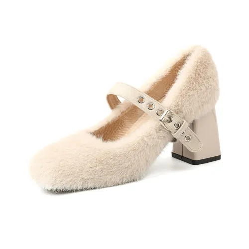 Lan Miao Грубый каблук Высокие каблуки Женские