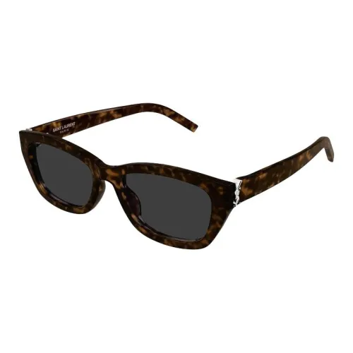 SAINT LAURENT Ацетат Кошачий глаз Солнцезащитные очки Женские Коричневый Гаванский