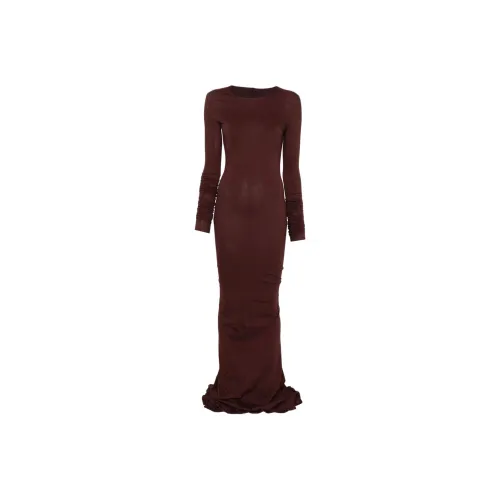 Rick Owens DRKSHDW Длинное платье с длинными рукавами женское