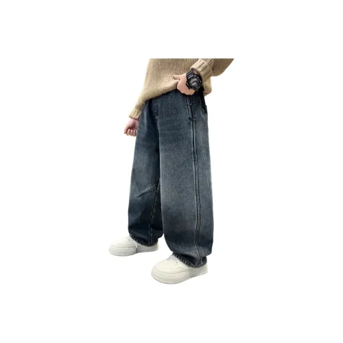 Little Redfish Синий Серый Флисовые Подкладочные Школьные Джинсы