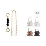 [Золотистый Двухкомпонентный Комплект] Черный Амбер Жемчужный Удлинитель Цепь 13,5 см + Декоративная Цепь 45 см