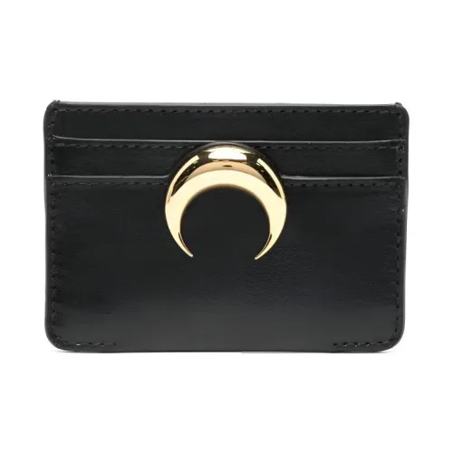 Marine Serre Телячья кожа Держатель для карт Унисекс Черный