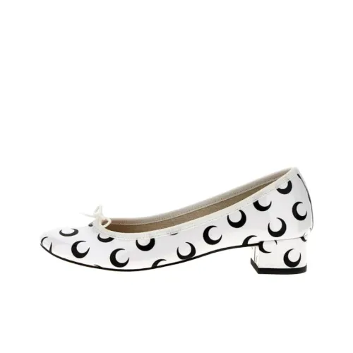 Repetto x Marine Serre CAMILLE Грубый каблук Высокие каблуки 3 см Женские Белые