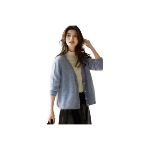 XWI Солнечный горный синий кардиган женский трикотаж