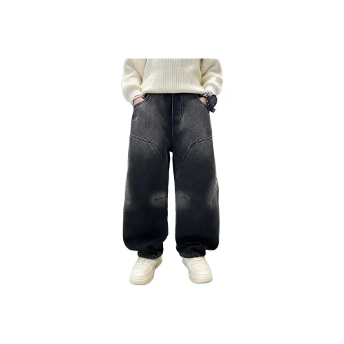 ЮЙЧЖАОЛИНЬ Синий Серый Флис С подкладкой CCH71622 Школьный возраст Джинсы