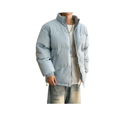 PODGORNOI Синий С подарками Съемный Металл Этикетка Мужской Пуховики