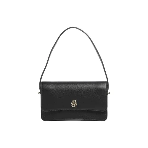 BOSS Корова крупнозернистая текстура Сумка через плечо Стандартная Женская Черная