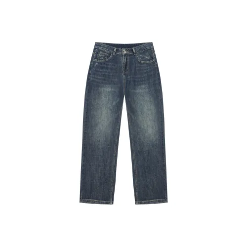 UKTK Ностальгический синий Мужские Джинсы