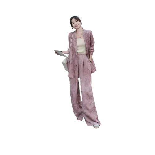 PNVB Pink Set Women's Casual Suits PNVB Розовый Комплект Женские Повседневные Костюмы