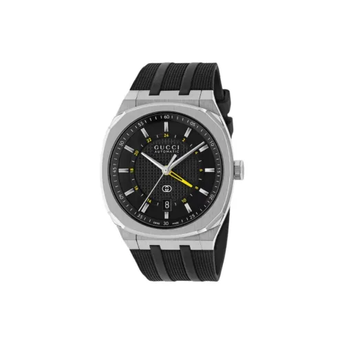 GUCCI Мужские часы Автоматический механический механизм Резиновый ремешок 40 мм Черный циферблат
