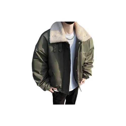 TUOFEI Армейский зеленый Унисекс Пуховики