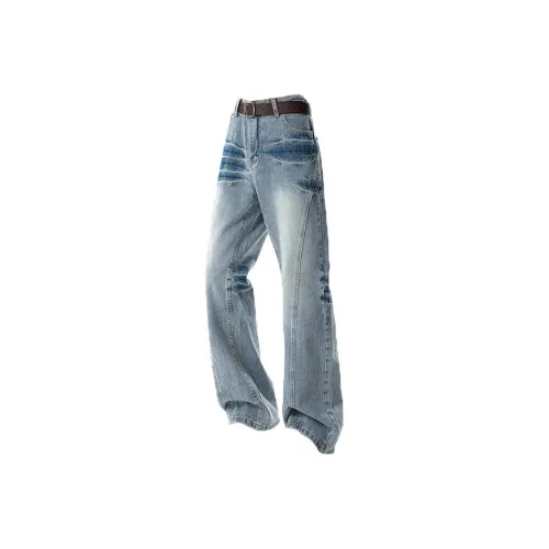 JIKENDI Blue Unisex Jeans JIKENDI Синий Унисекс Джинсы