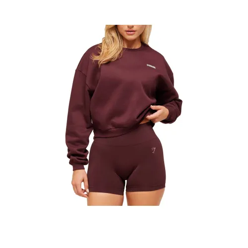 GYMSHARK Бургунди Женские Свитшоты