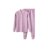 Тёплый Фиолетовый Маленький Лист Цветок Комплекты Одежды