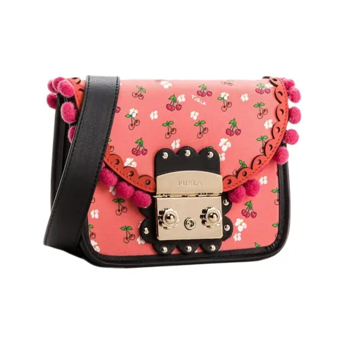 Furla Metropolis Collection Кожа Сумка через плечо Мини Женская Розовая