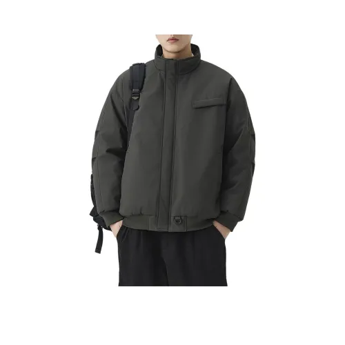 ZENGZHI Хлопковый пуховик свободный крой прямой крой унисекс