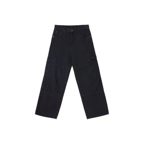 HUNZHI Черные Унисекс Джинсы