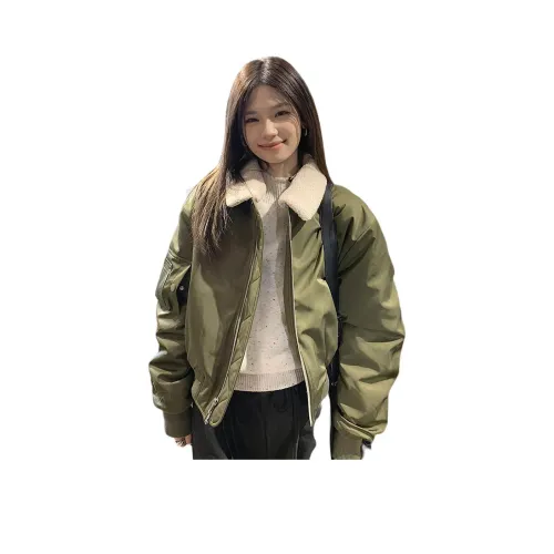 MUCCHIC Армейский зеленый Женский пуховик
