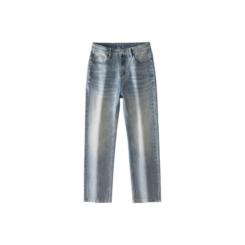 UKTK Светло-синие мужские джинсы