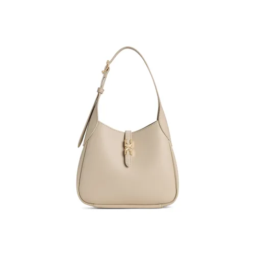 CHARLES KEITH ПУ (полиуретан) Сумка-хобо Одно плечо Сумка Маленькая Женская Пыльно-овсяный Туманный Овсяный