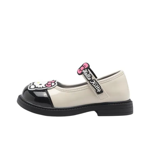 SANRIO Детская кожаная обувь низкий топ бежевый черный школьный возраст