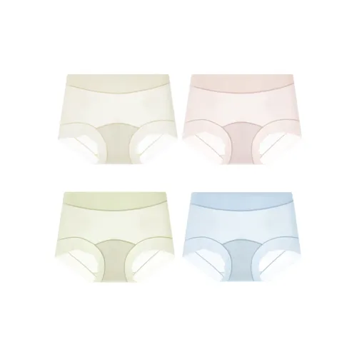 XIAGUNAI Лотосовый корень Пудра + Светло-зеленый + Светло-синий + Шампанское Женские боксер-шорты