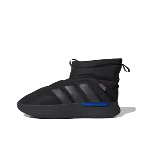 Adidas Adipuff Термостойкий Устойчивый к истиранию Против скольжения Короткие Снежные ботинки Унисекс Черный