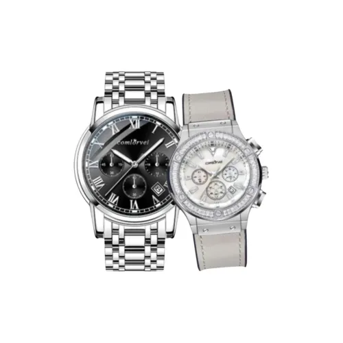 COMLORVEI Кварцевый механизм ремешок из нержавеющей стали унисекс серебристый циферблат